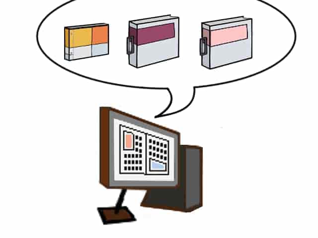 ウェブカタログを利用するイメージイラスト