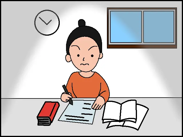日中でも電気を付けている様子